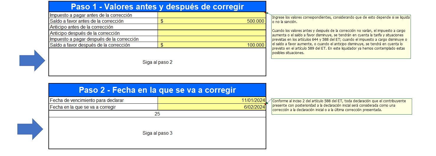 Liquidador De Sanci N Por Correcci N Presentada Por El Contribuyente