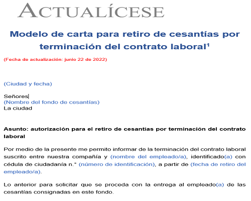 Va22 Carta Retiro Cesantias Actualícese