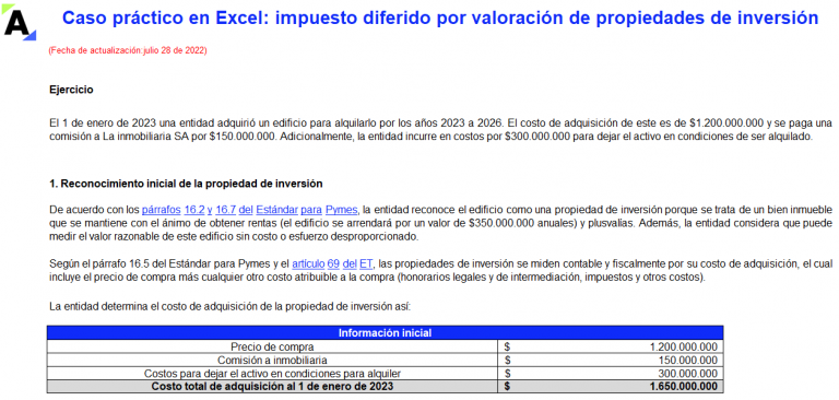 propiedades de inversión