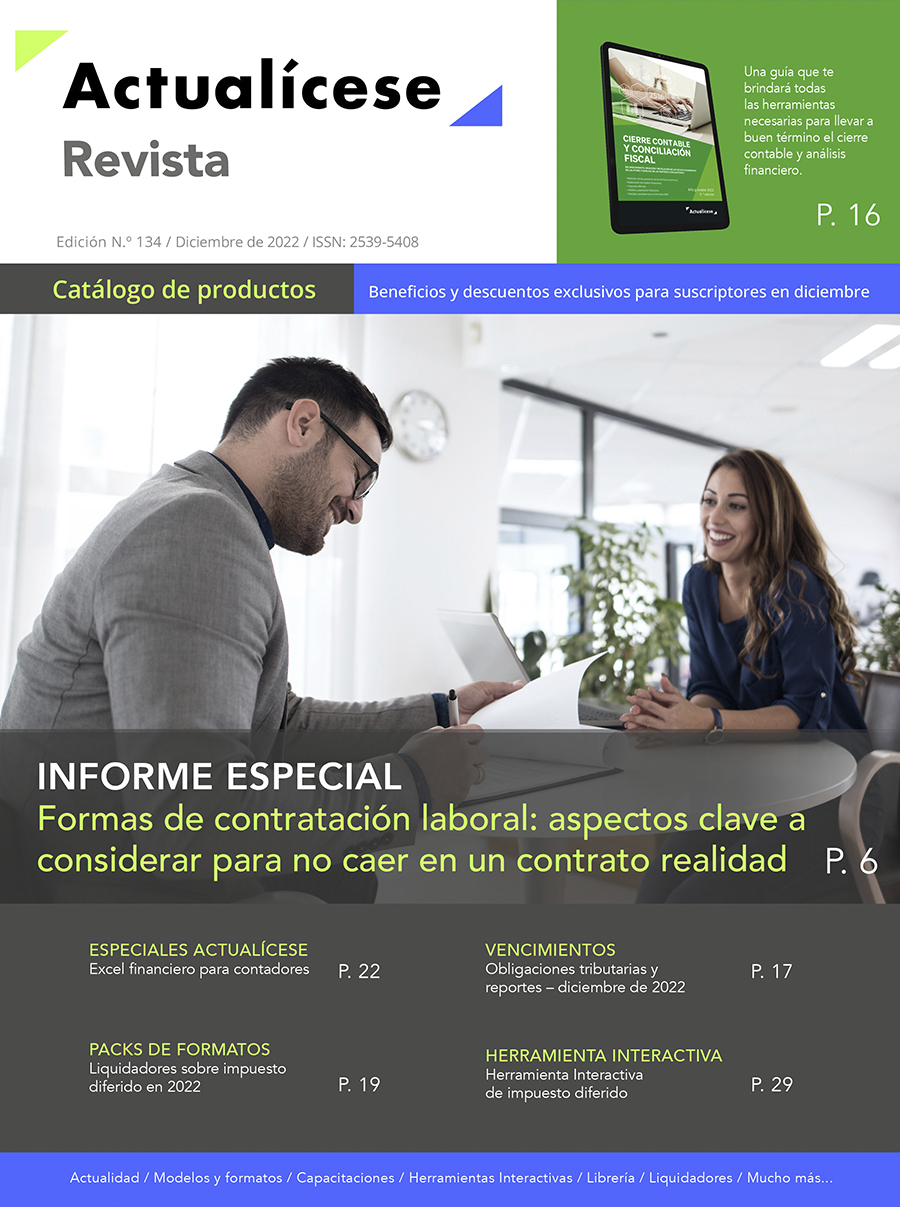 Revista Actualícese edición 134: Formas de contratación laboral: aspectos clave a considerar para no caer en un contrato realidad