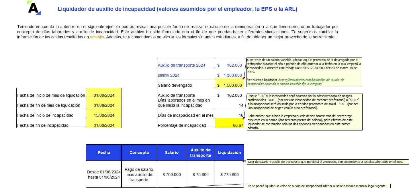 auxilio de incapacidad