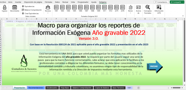 Herramienta Interactiva Para La Elaboración De La Información Exógena