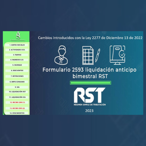 Plantilla Para Liquidar Los Anticipos Bimestrales Del Régimen Simple Año 2023 – Formulario 2593 – A.S. Contadores & Asesores SAS