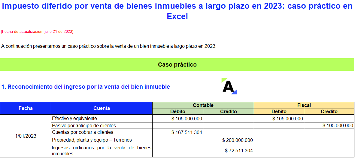 Pack De Formatos En Excel Para Calcular El Impuesto Diferido En 2023 Guías Casos Prácticos Y 7254