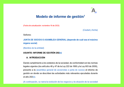 informe de gestión