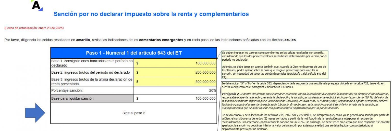 sanción por inexactitud