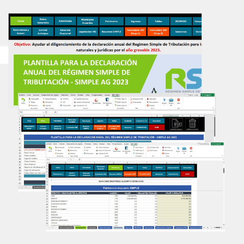 Herramienta Excel para la declaración anual del Régimen Simple de Tributación – SIMPLE AG 2023 – A.S. Contadores & Asesores SAS