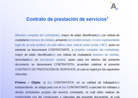 contrato de prestación de servicios