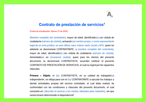 contrato de prestación de servicios