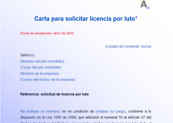 licencia por luto