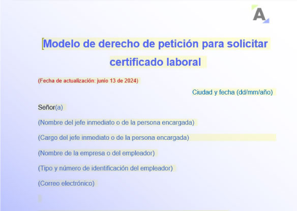 certificado laboral