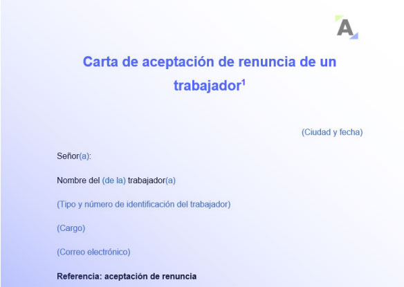 aceptación de renuncia