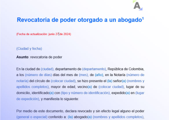 revocatoria de poder