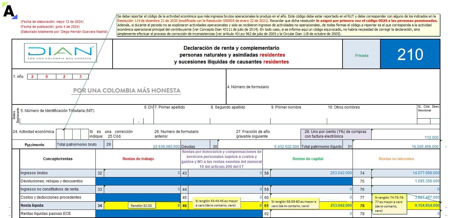  renta de personas naturales