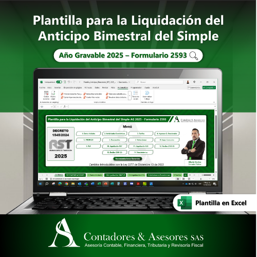 Liquidador Anticipos Bimestrales Simple Año Gravable 2025 – A.S. Contadores & Asesores