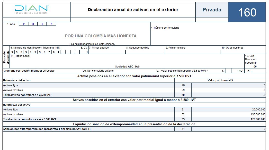 [Liquidador] Formulario 160 AG 2025 para la declaración de activos en el exterior