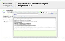 Preparación información exógena