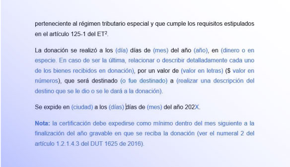 donación