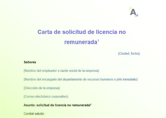licencia no remunerada