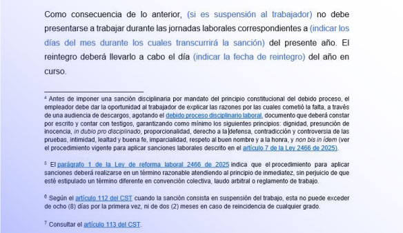sanción disciplinaria